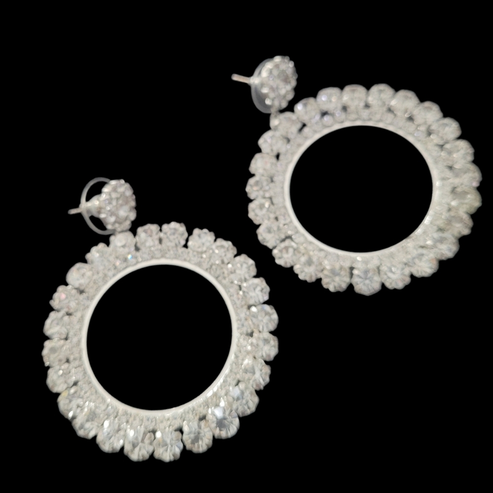 So Good Ladies Rhinestone Fashion Statement Earrings